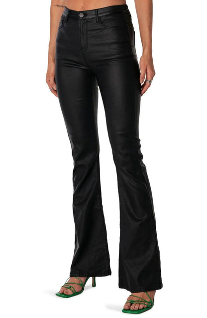 High Waist Skinny Sheepskin Fleece-lined Casual Flared Pants