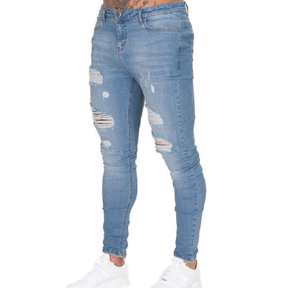 New Style Ripped European And American Slim High Waist Jeans