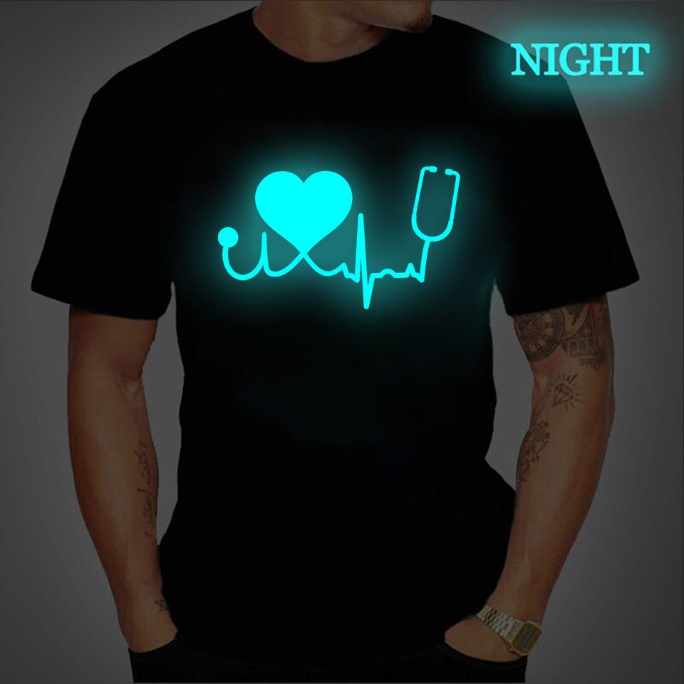 Luminous Music Symbol T-shirt For Men