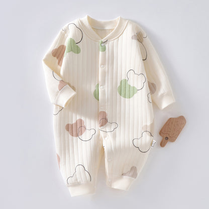 Baby Warm Jumpsuit Autumn And Winter Quilted Clothes