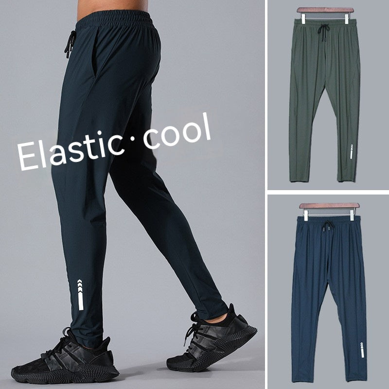 Summer Thin Ice Silk Sports Quick-drying Outdoor Casual Men's Trousers