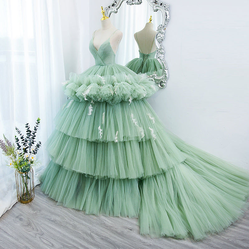 Women's Niche High End Green Evening Dress