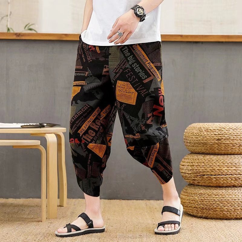 Summer Bloomers Men's Linen Wide Leg Loose