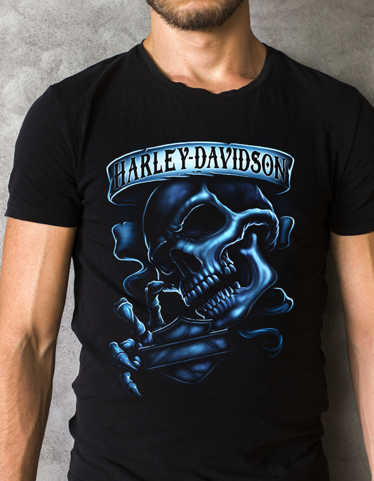 Harley Davidson Skull Blue