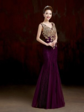 Fish Tail Banquet Evening Dress