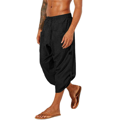 Men's Fashion Casual Loose And Elastic Waist Drawstring Sports Pants