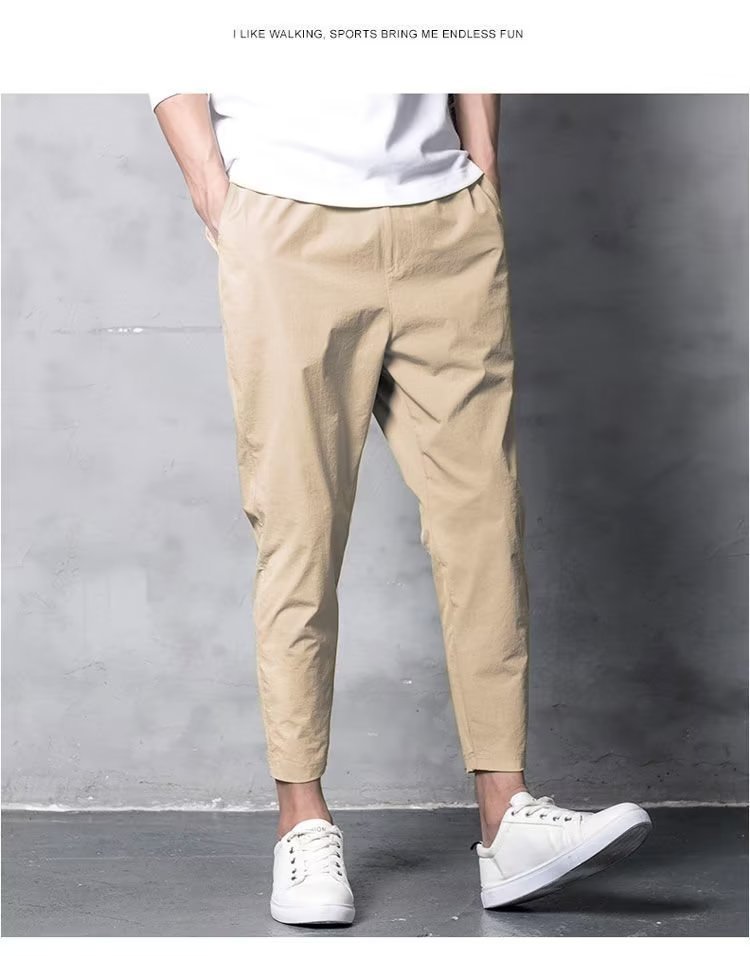 Summer Men's Ice Silk Stretch Casual Pants