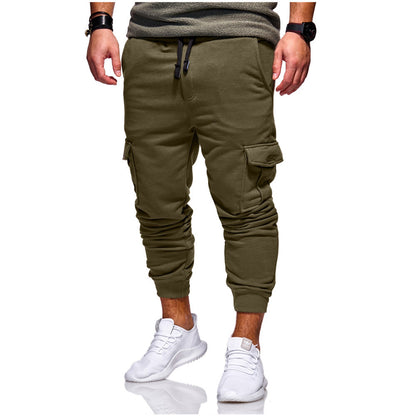 Men's casual pants with side pockets