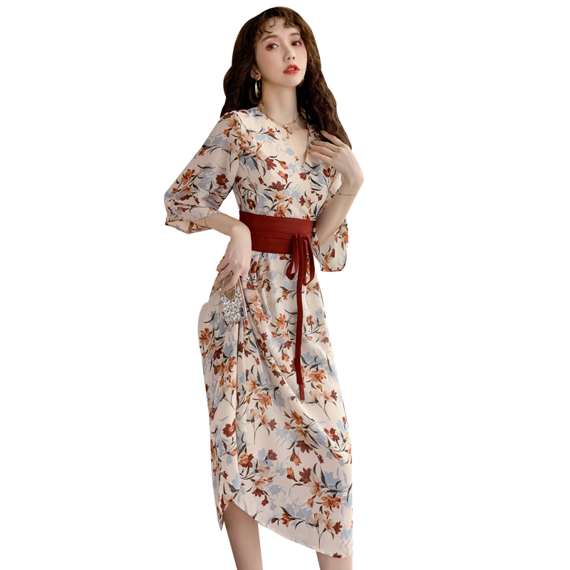 Floral chiffon dress