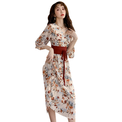 Floral chiffon dress