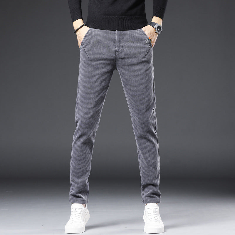 Trendy All-match Men's Pants Slim-fit Straight Pants Men - Glamour Gale