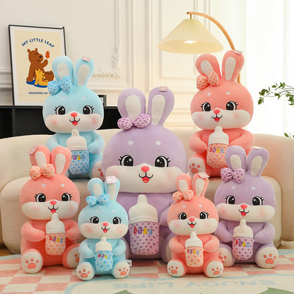 Milk Bottle Rabbit Plush Toy Children's Birthday Gifts