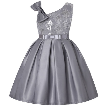 New Children Shirt Party Sequins Dress