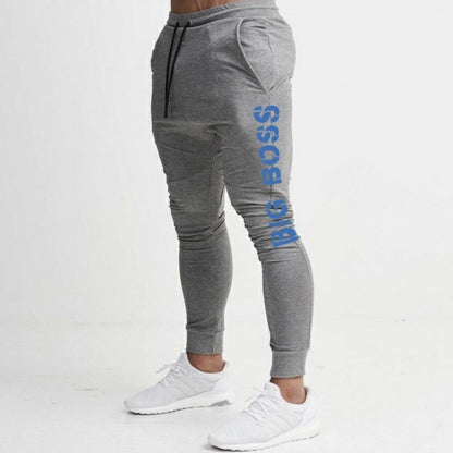 Fashion Solid Color Printing Men's Jogging Sweatpants Long