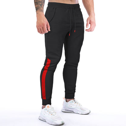 Men's Color-blocking Casual Pants And Leggings