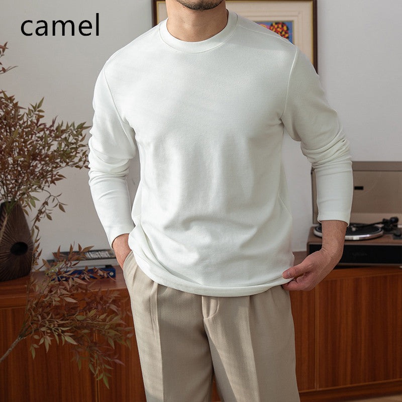 Long Sleeve T-shirt Men Fashion Round Neck