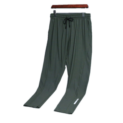 Summer Thin Ice Silk Sports Quick-drying Outdoor Casual Men's Trousers