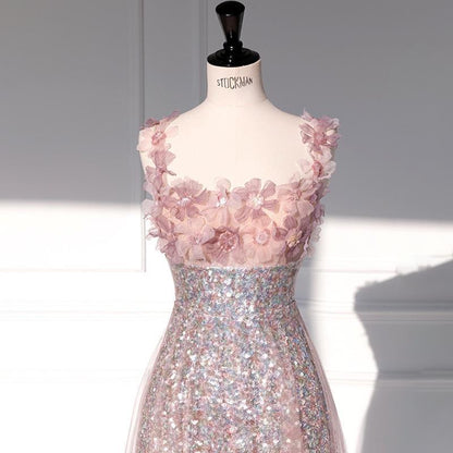 Sequined Flower Wedding Dress For Women