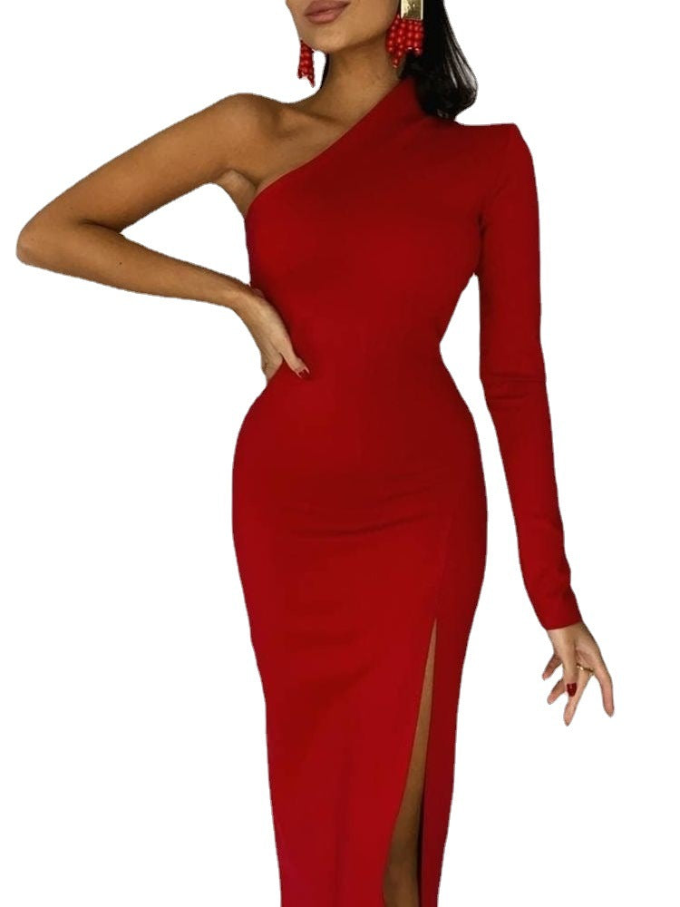 High Slit Slim Fit Party Party Temperament Sheath Dress - Glamour Gale