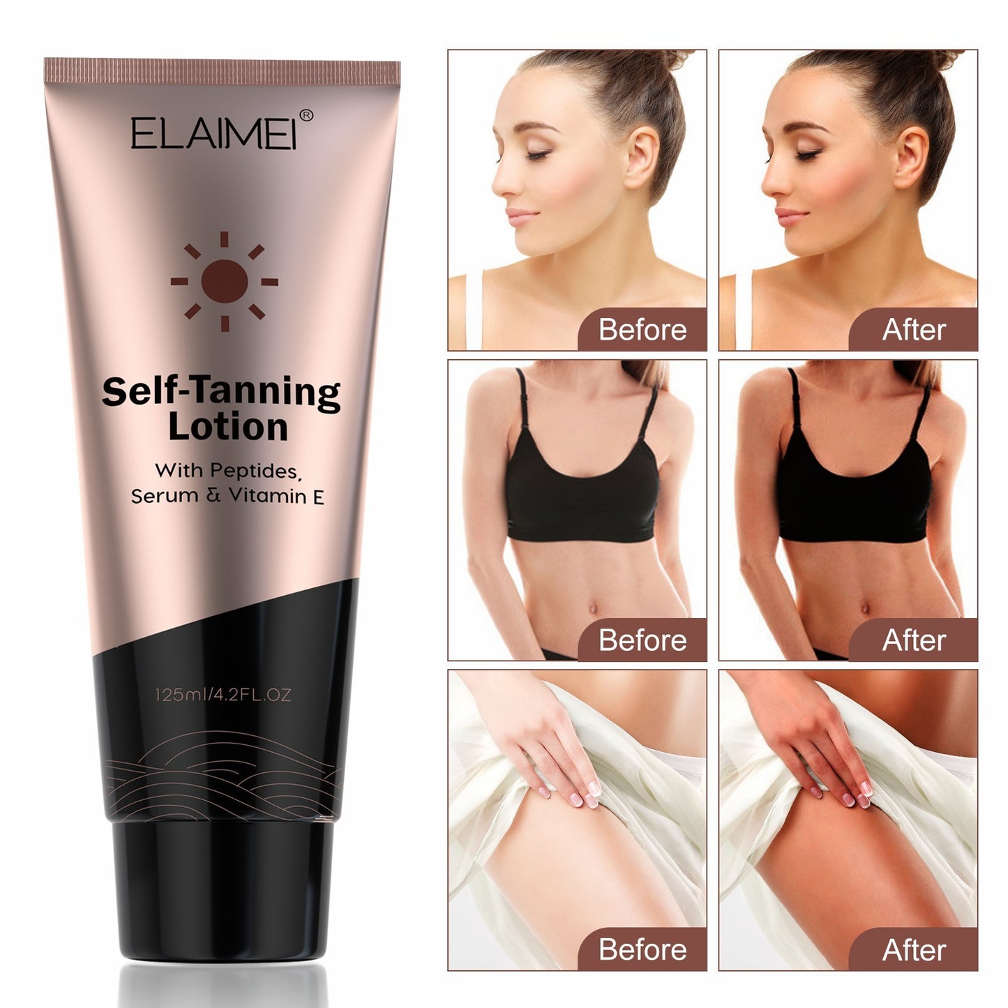 ELAIMEI - Moisturizing Body Bronzer Suntan Lotion 125ml