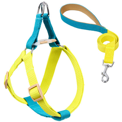 Color Pet Drawstring Leash Vest-style Dog Leash