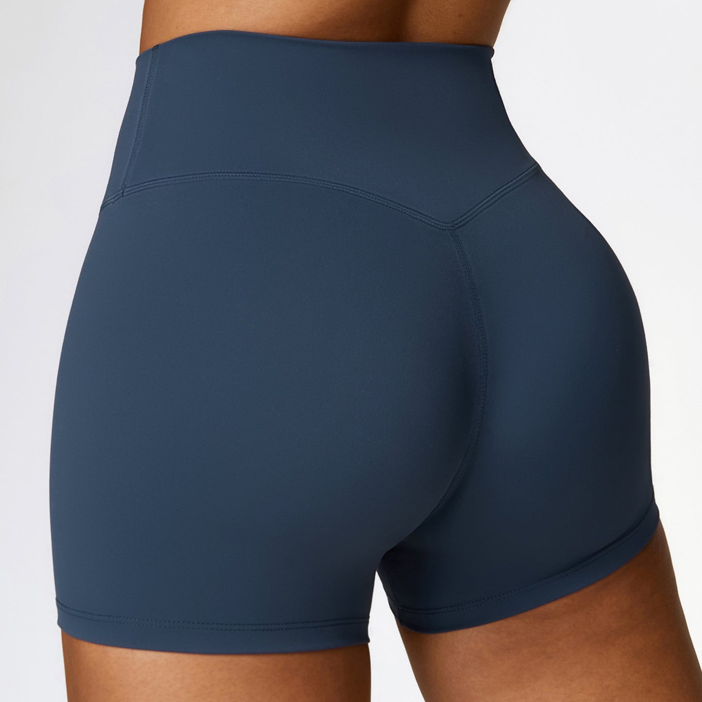 Brushed Tight Yoga Shorts Women's High Waist Belly Contracting Fitness Pants