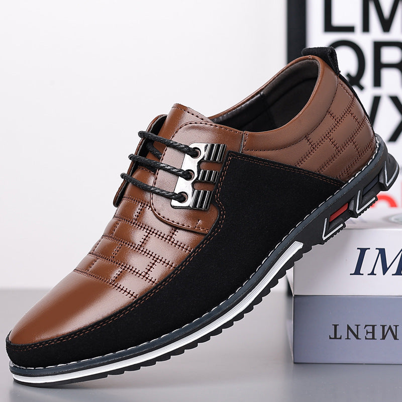 Lightweight Casual Regular Men's Lace Up Leather Shoes