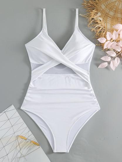 V-neck Tight Beach Bikini Triangle One-piece