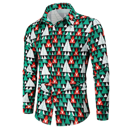 Men's Fashion Christmas Long Sleeve Shirt