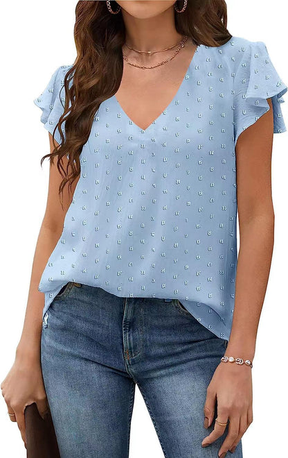 Women's Chiffon Short-sleeved Top