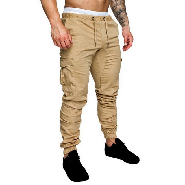 Men's Long Jogging Multi-pocket Trousers