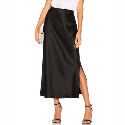 Women's Skirt High Waist Elastic Split