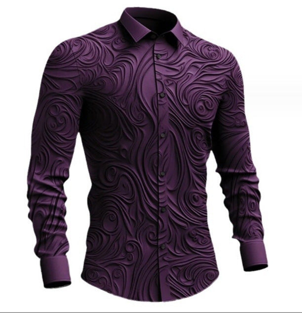 Totem Retro Gothic Outdoor Street Flanging Long Sleeve Shirt