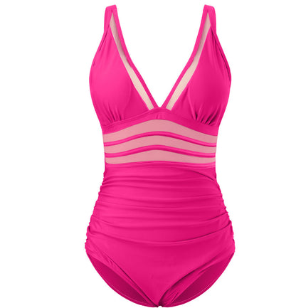 Swimsuit Women's One-piece Mesh Stitching