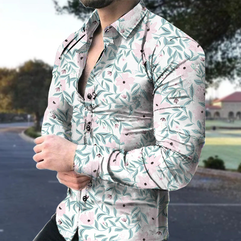 Fashion Vintage Printed Men's Shirt