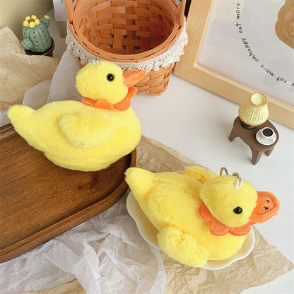 Cute Cole Duck Plush Toy Creative Yellow Little Duck Keychain Small Pendant Doll