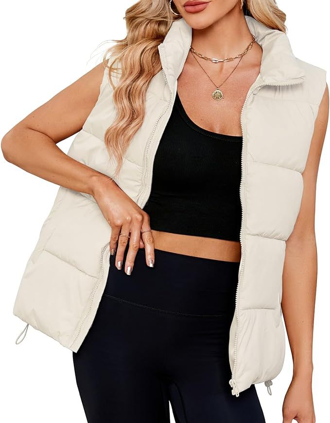 Women's Fashion Sleeveless Stand-up Collar Thermal Down Cotton-padded Vest