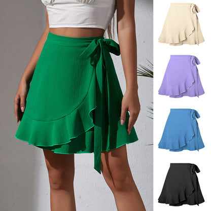 Women's One-piece Lace-up Skirt High Waist