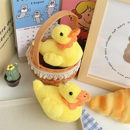 Cute Cole Duck Plush Toy Creative Yellow Little Duck Keychain Small Pendant Doll