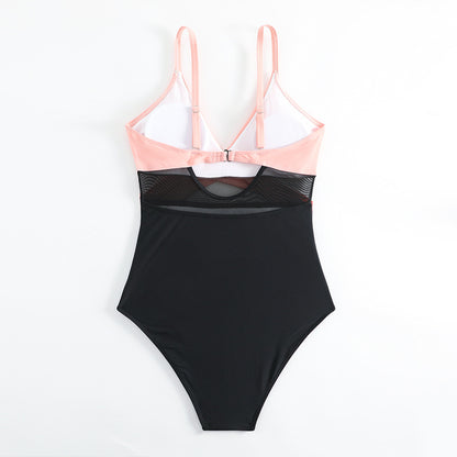 V-neck Tight Beach Bikini Triangle One-piece