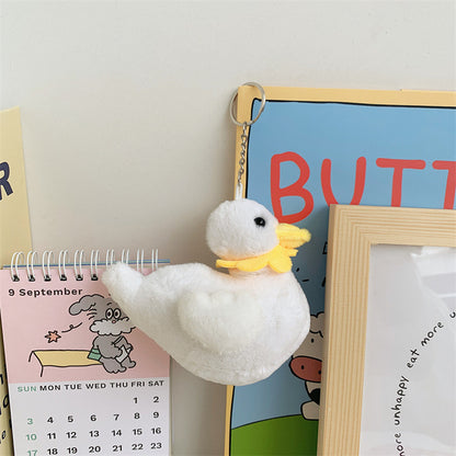 Cute Cole Duck Plush Toy Creative Yellow Little Duck Keychain Small Pendant Doll