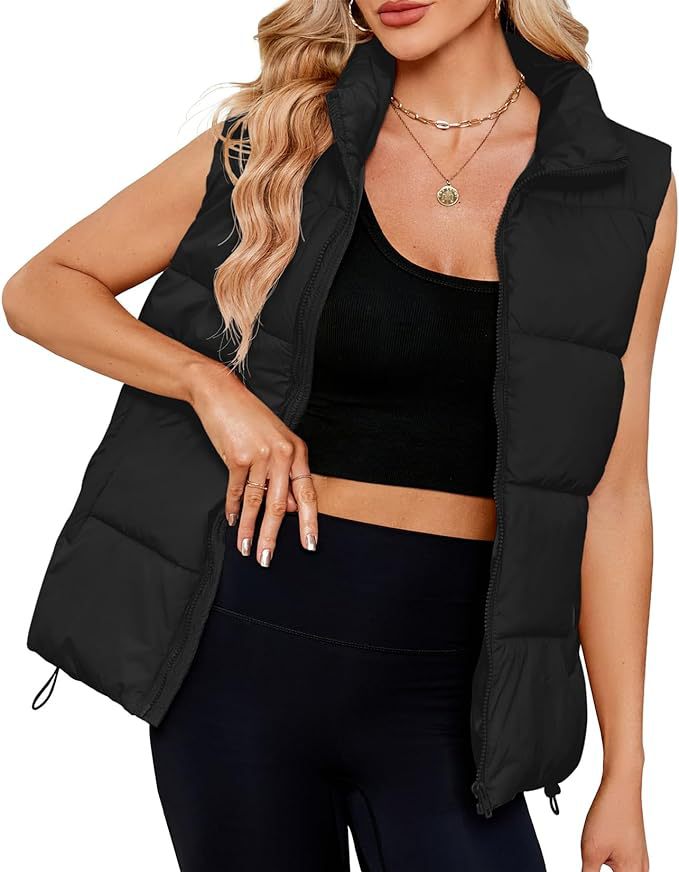 Women's Fashion Sleeveless Stand-up Collar Thermal Down Cotton-padded Vest