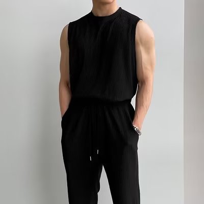 Men's Summer Tank Top Sleeveless T-shirt Sportswear Two-piece Suit - Glamour Gale