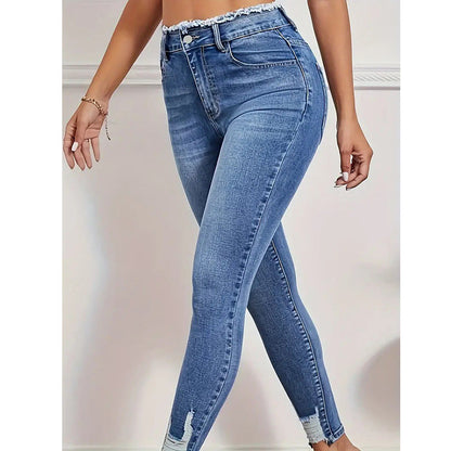 Skinny Slimming High Waist Denim Women's Pants