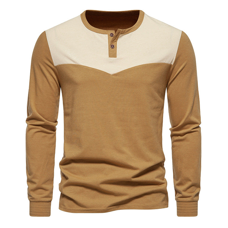 Men's Color Matching Two-button Long Sleeve