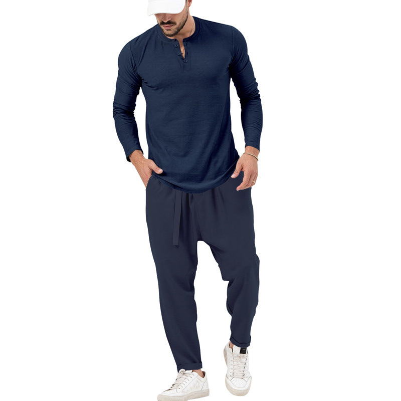 Men's Sports Long Sleeve Trousers Suit