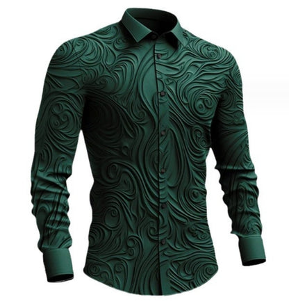 Totem Retro Gothic Outdoor Street Flanging Long Sleeve Shirt