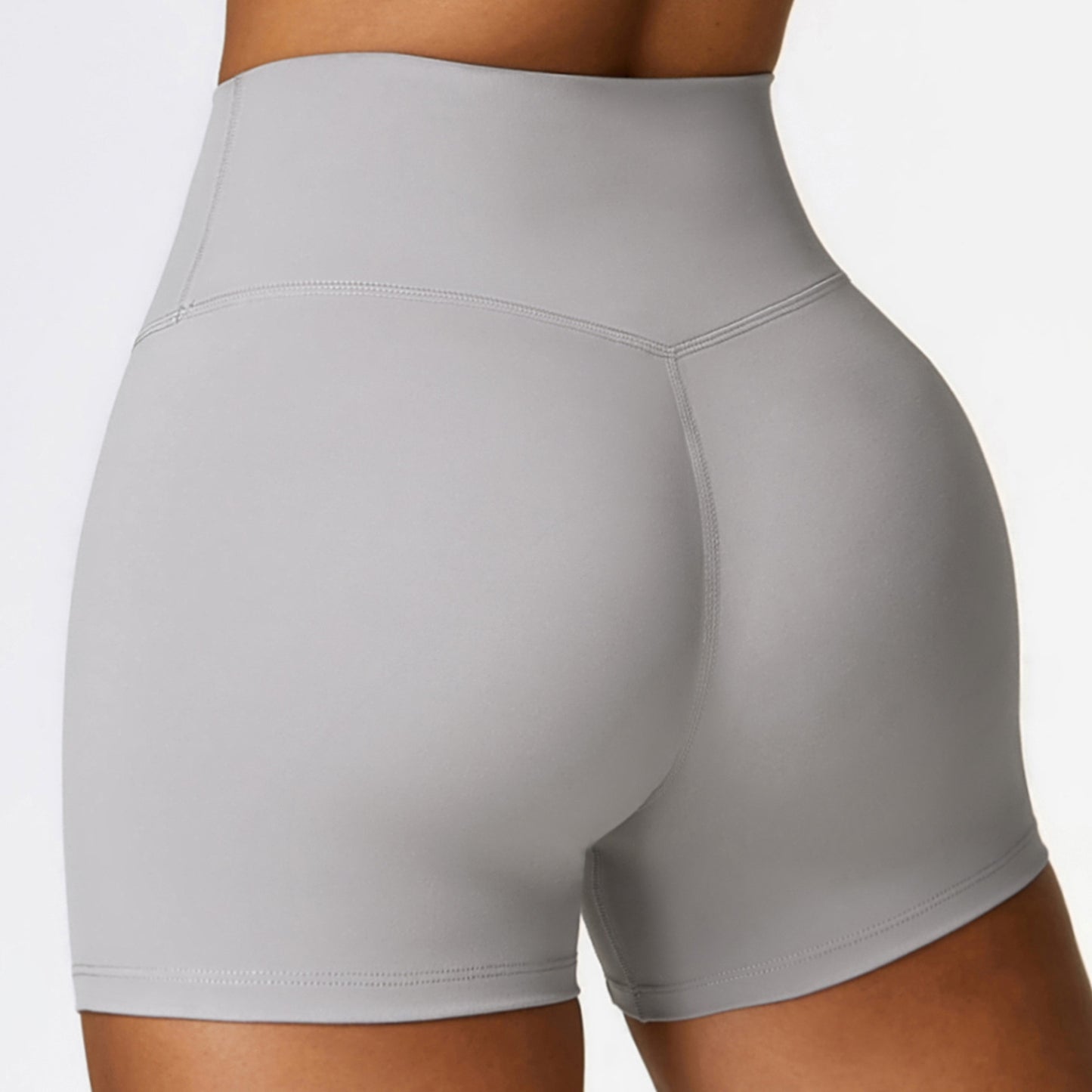 Brushed Tight Yoga Shorts Women's High Waist Belly Contracting Fitness Pants