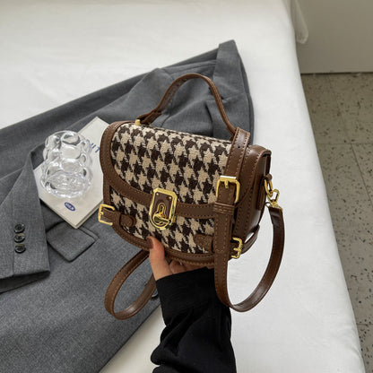 Women's Fashion All-match Houndstooth Shoulder Bag