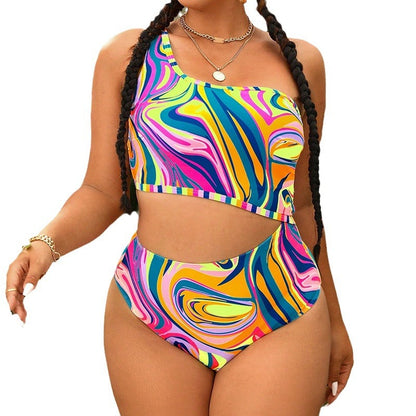 Women's Conservative Printed One-piece Swimsuit